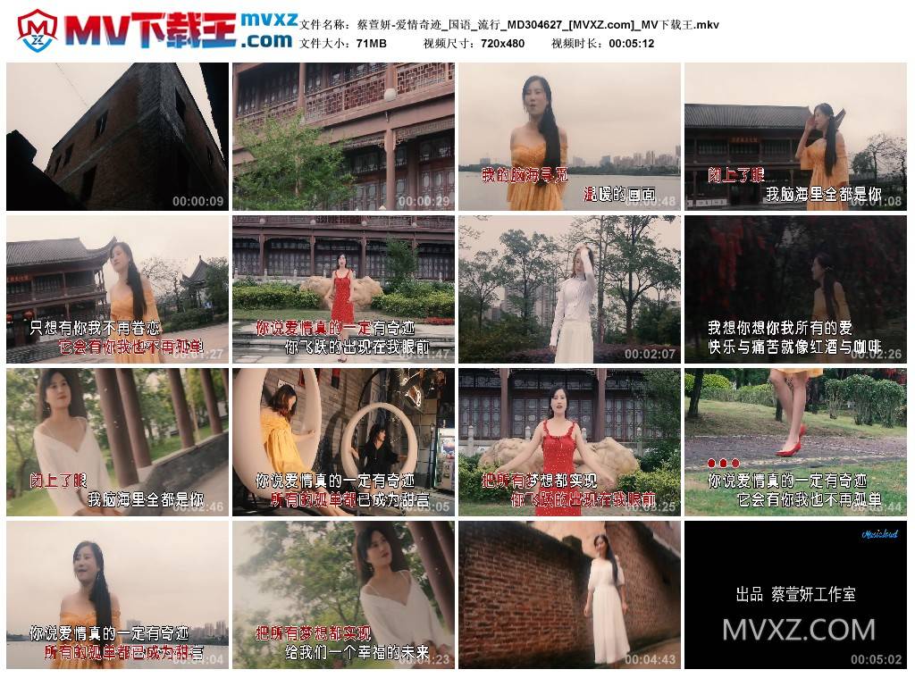 蔡萱妍-爱情奇迹_国语_流行_MD304627